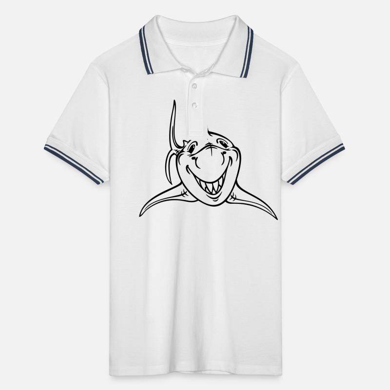 Hai Männer Tipped Poloshirt