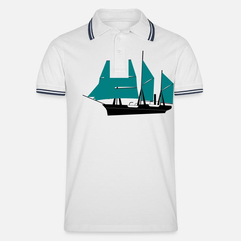 Endurance - Männer Tipped Poloshirt - Weiß/Navy