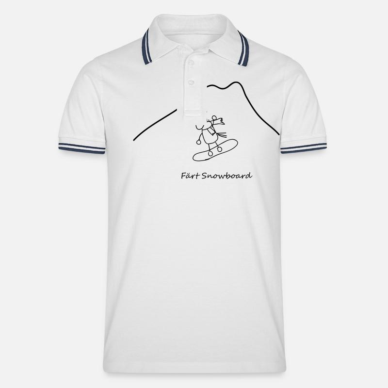 Färt Snowboard 2 - Männer Tipped Poloshirt - Weiß/Navy