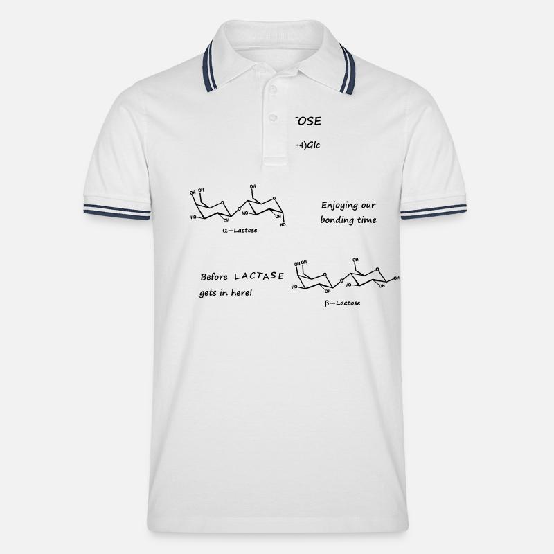 Science - Männer Tipped Poloshirt - Weiß/Navy