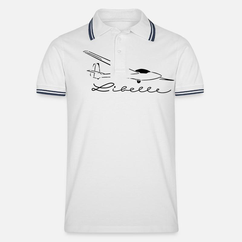 standard libelle - Männer Tipped Poloshirt - Weiß/Navy