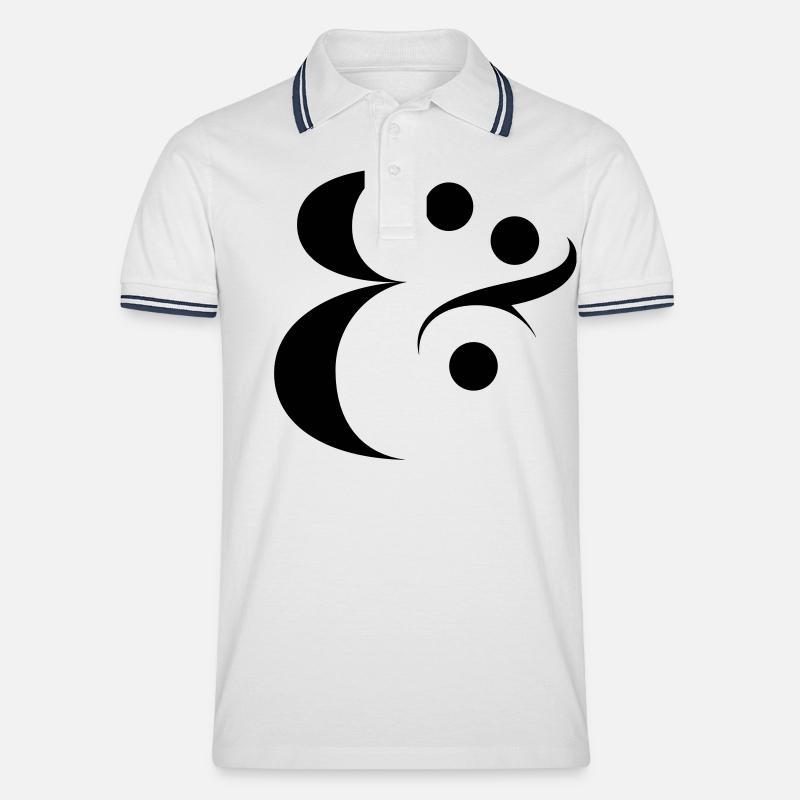 Ampersand - Männer Tipped Poloshirt - Weiß/Navy