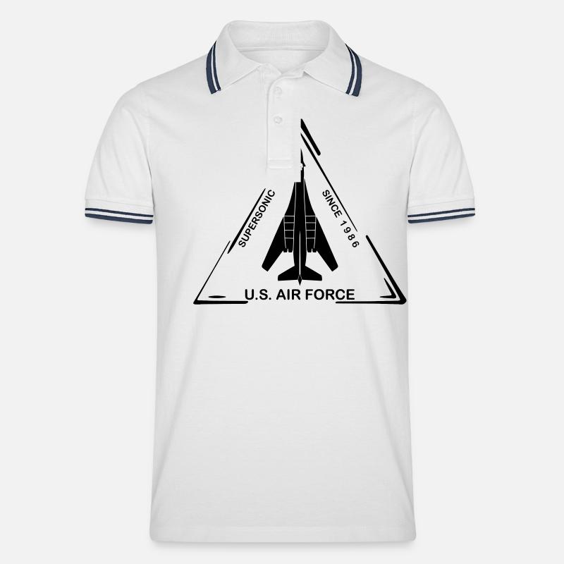 B1-B Lancer - Männer Tipped Poloshirt - Weiß/Navy