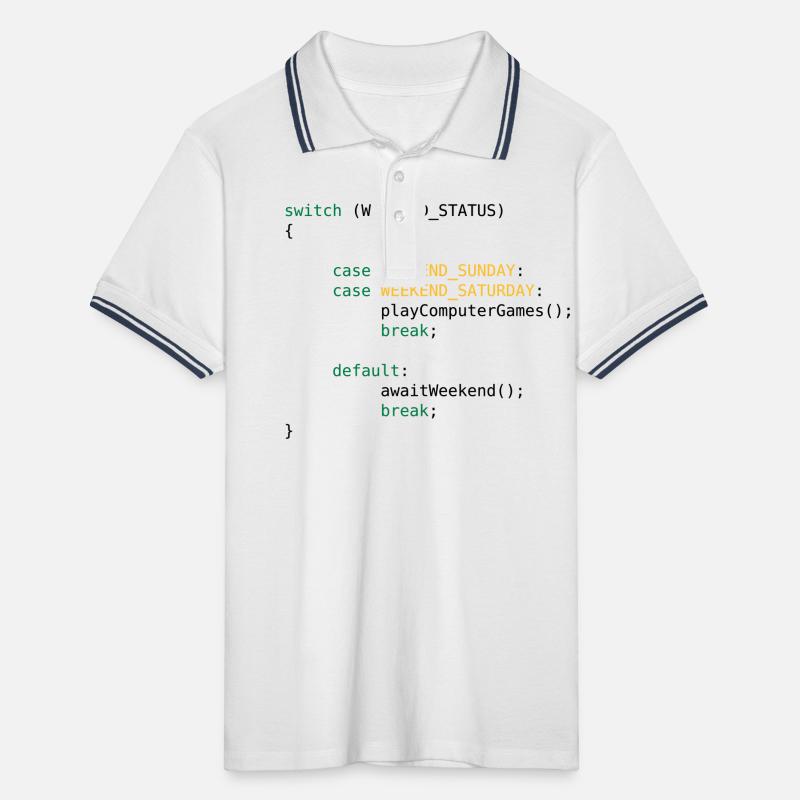 JAVA CODE - SWITCH - GAMING ON WEEKENDS Polo tipped Homme