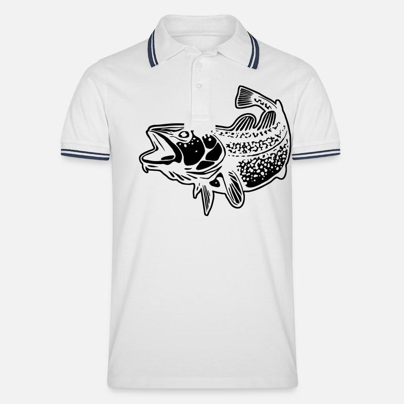 Dorsch - Männer Tipped Poloshirt - Weiß/Navy