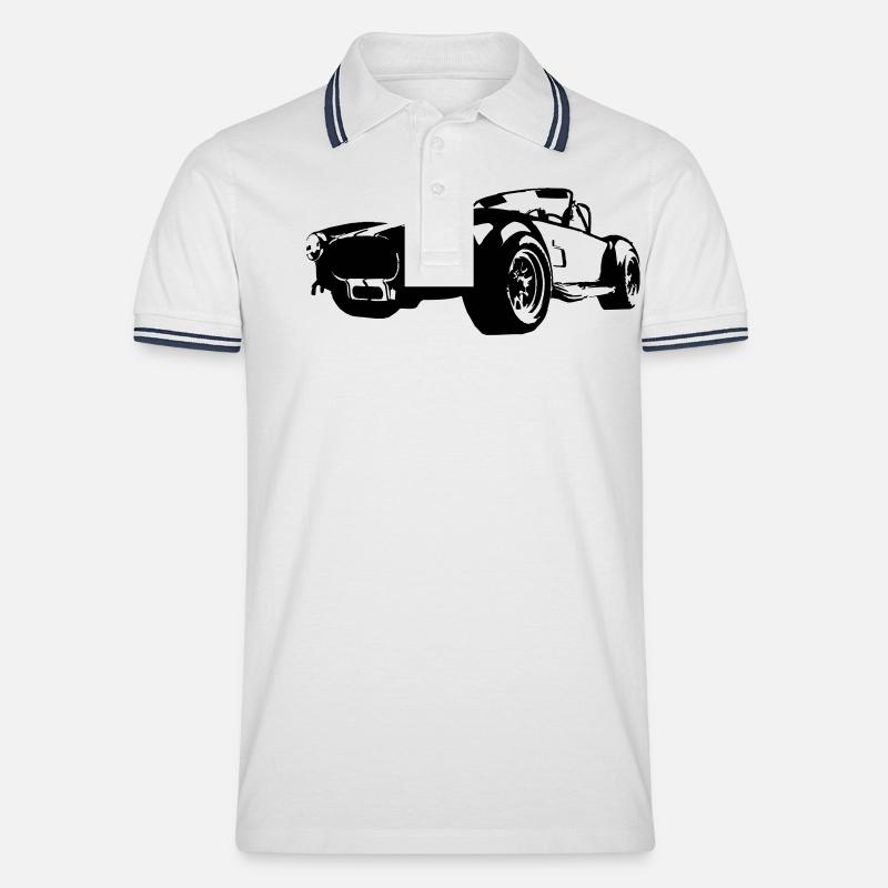 Ac_Cobra - Männer Tipped Poloshirt - Weiß/Navy