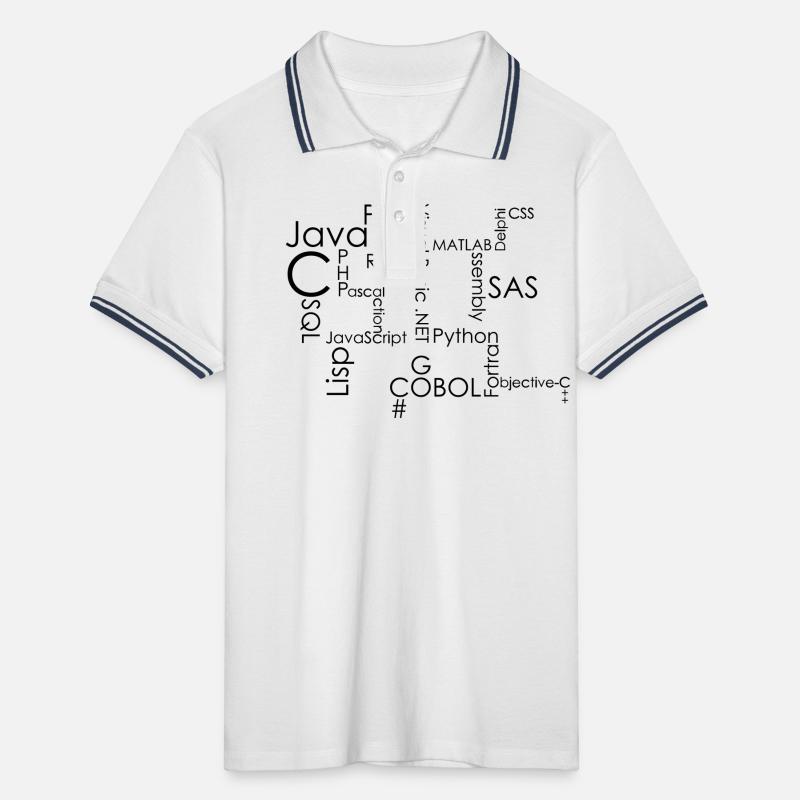 Programmiersprache Männer Tipped Poloshirt