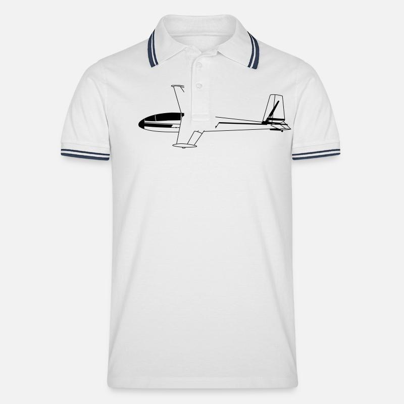 blanik - Männer Tipped Poloshirt - Weiß/Navy