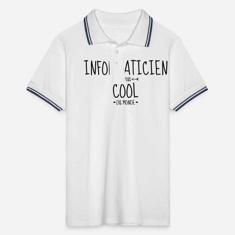 Computer Engineer Informatiker Informaticien Men's Tipped Polo Shirt