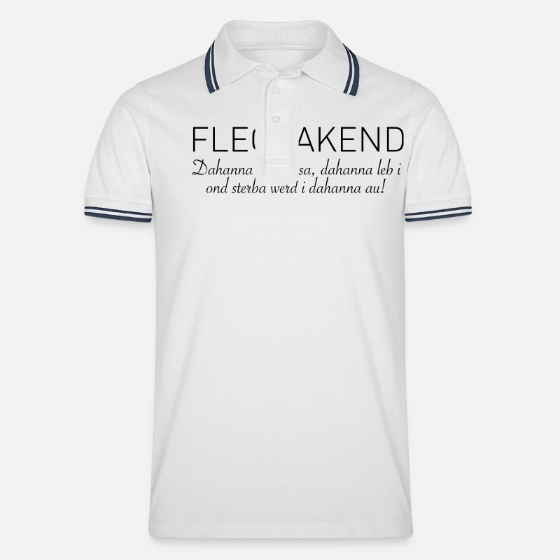 Fleggakend - Männer Tipped Poloshirt - Weiß/Navy