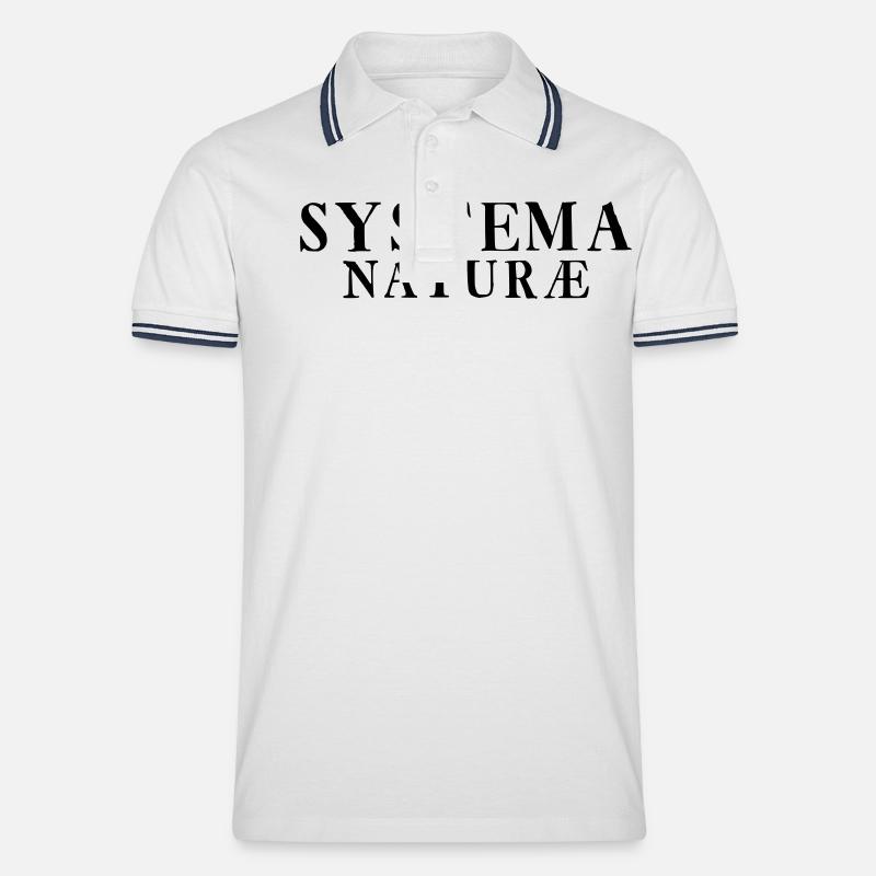 Systema Naturae - Männer Tipped Poloshirt - Weiß/Navy