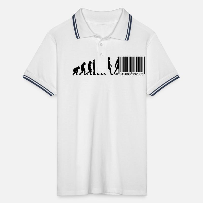 Barcode Evolution Männer Tipped Poloshirt
