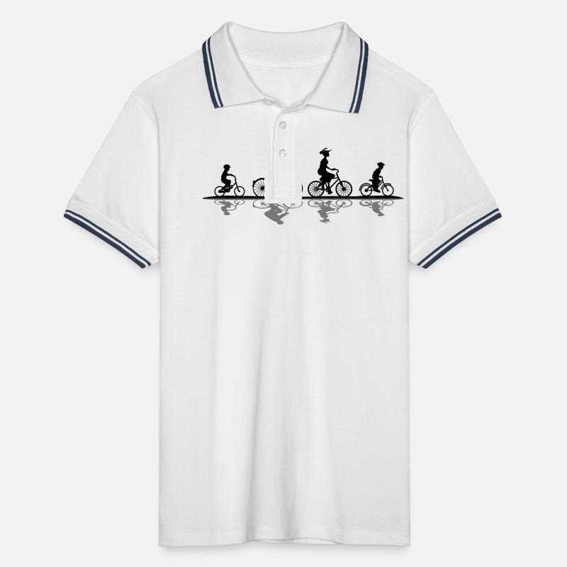 Freizeit - Radfahrer Männer Tipped Poloshirt