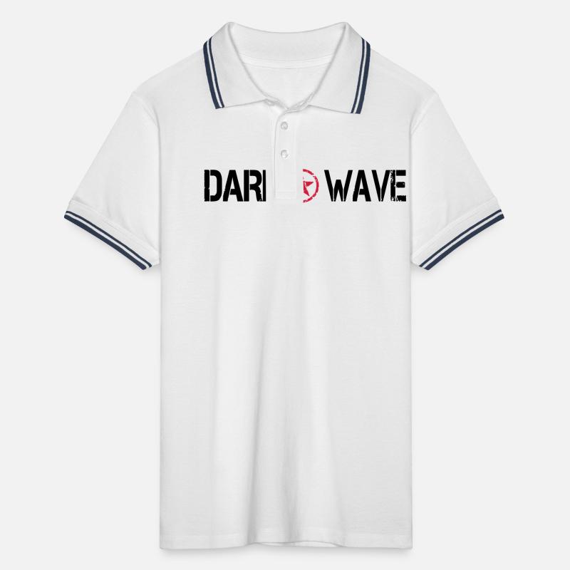dark wave Männer Tipped Poloshirt