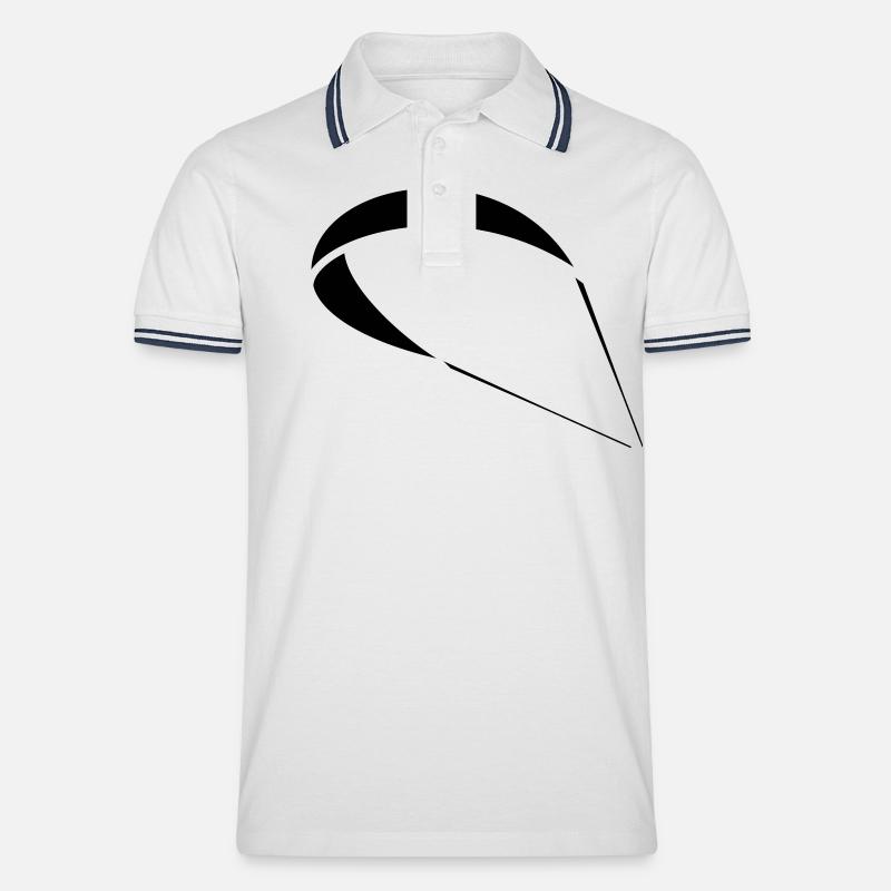 Kite Gleitschirm - Männer Tipped Poloshirt - Weiß/Navy