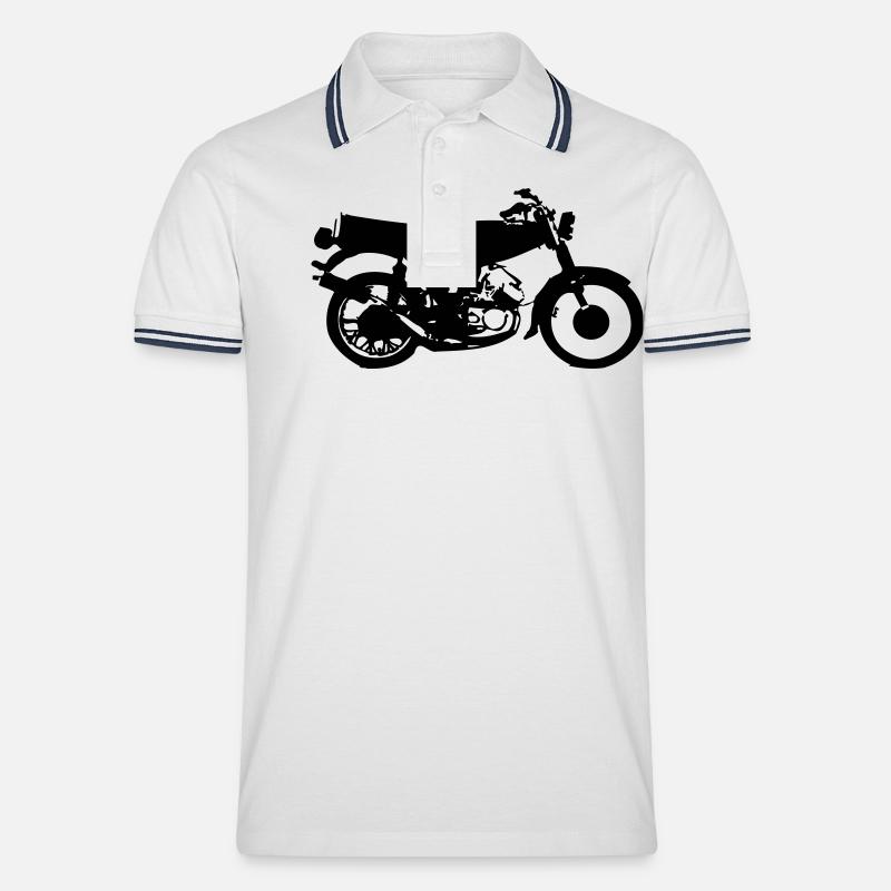 Simson S51 - Männer Tipped Poloshirt - Weiß/Navy