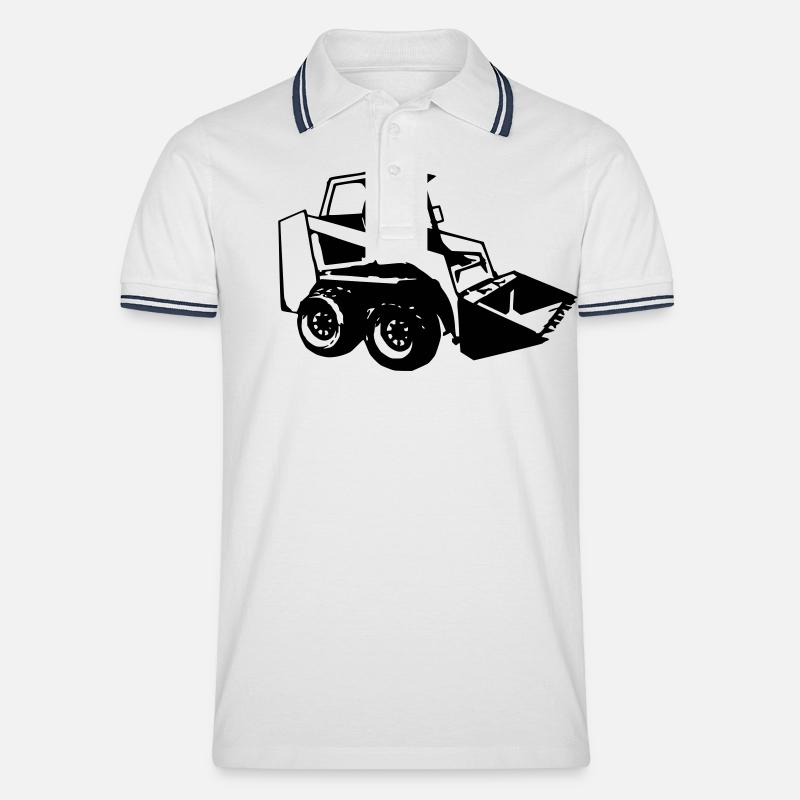 Bobcat - Männer Tipped Poloshirt - Weiß/Navy