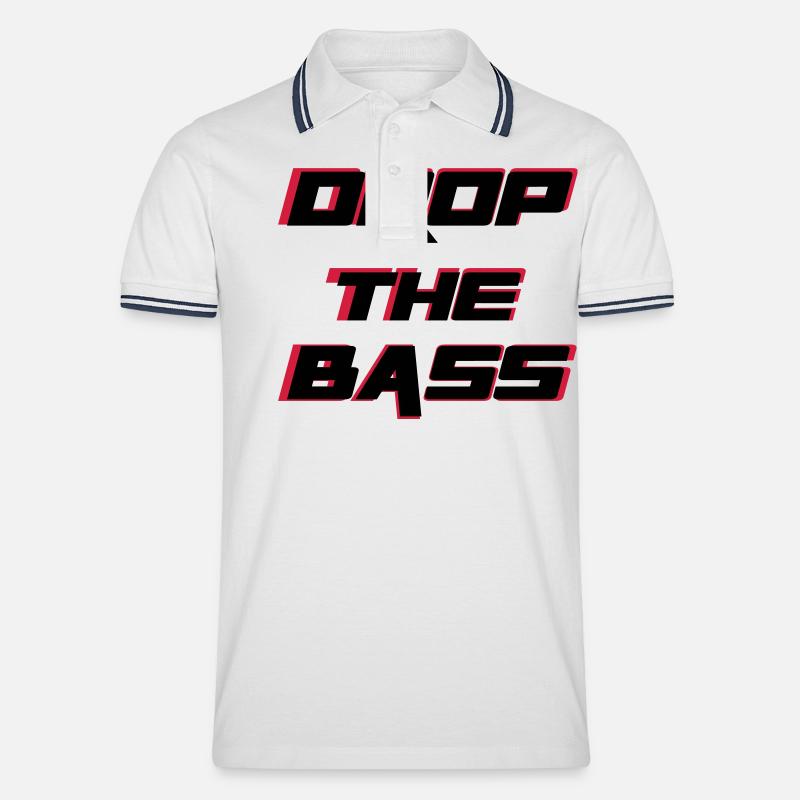 Bass - Männer Tipped Poloshirt - Weiß/Navy
