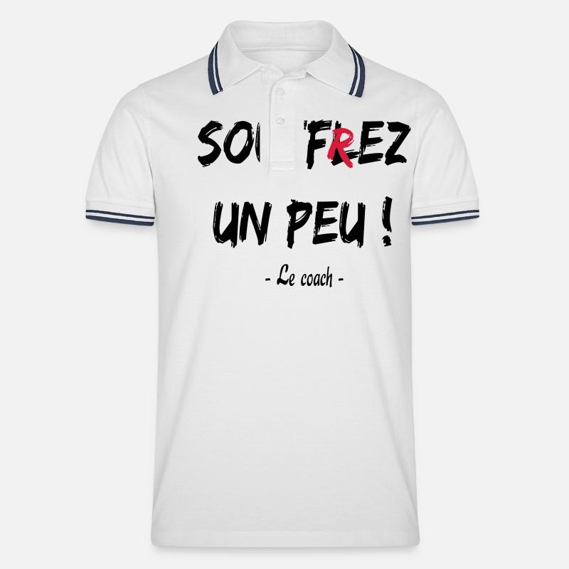 Soufflez un peu - Männer Tipped Poloshirt - Weiß/Navy