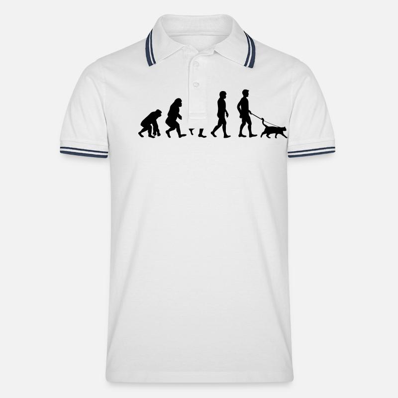 Chats - Evolution - Polo tipped Homme - blanc/marine