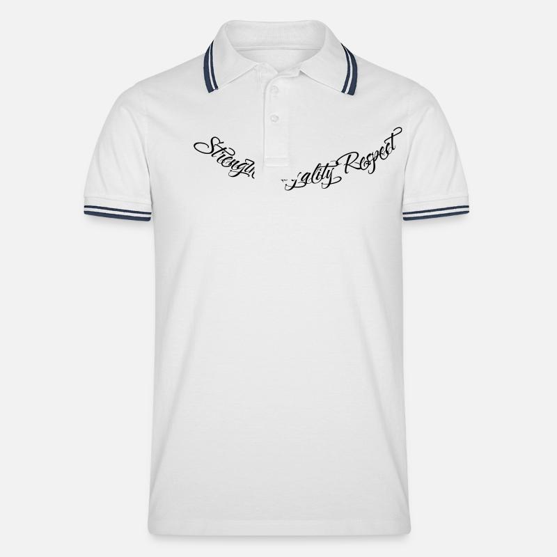 Strength Loyalty Respect 2 - Men's Tipped Polo Shirt - white/navy