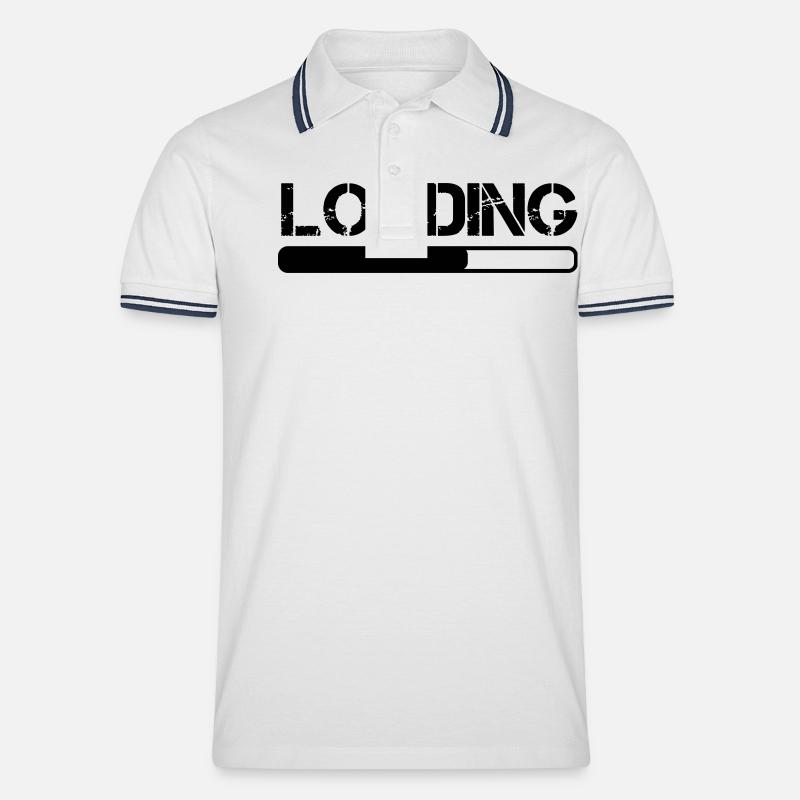 loading - Männer Tipped Poloshirt - Weiß/Navy