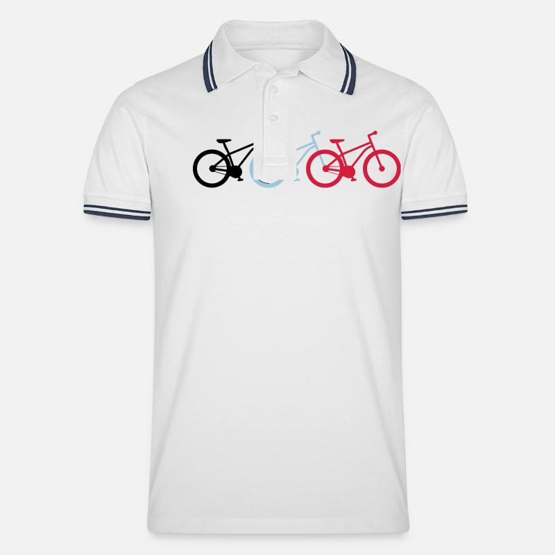 Vélo Vélo Vélos - Polo tipped Homme - blanc/marine