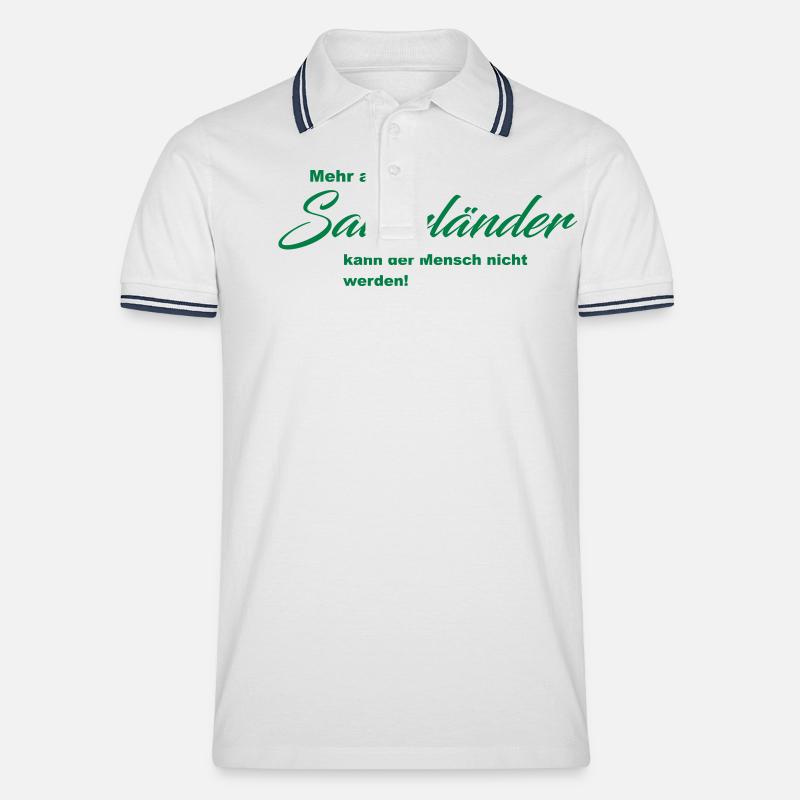 Mehr als ein Sauerländer - Männer Tipped Poloshirt - Weiß/Navy