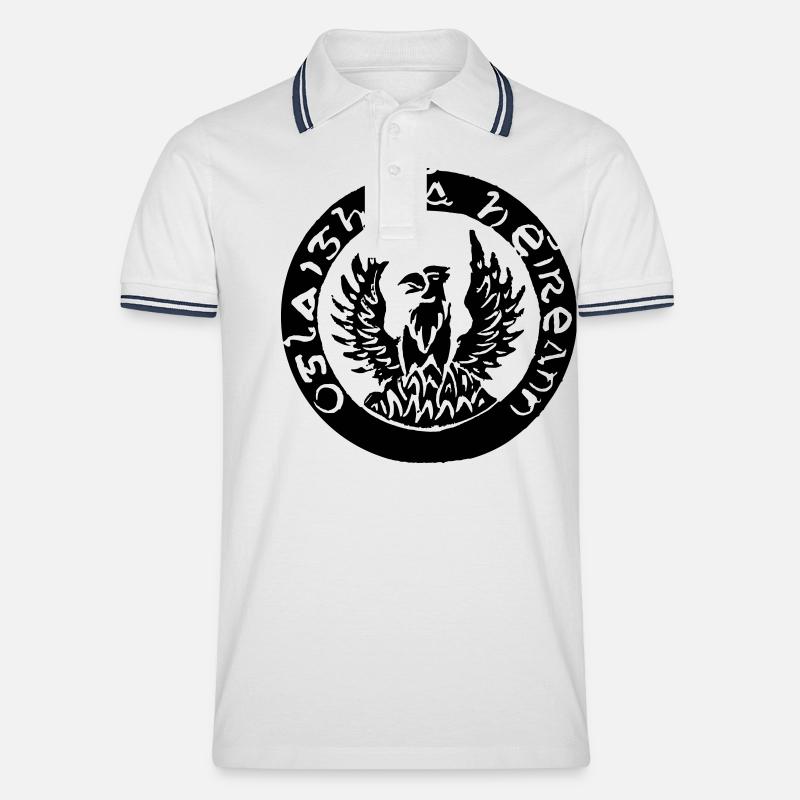 irish republican - Männer Tipped Poloshirt - Weiß/Navy