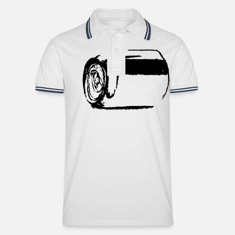 Can - Männer Tipped Poloshirt - Weiß/Navy