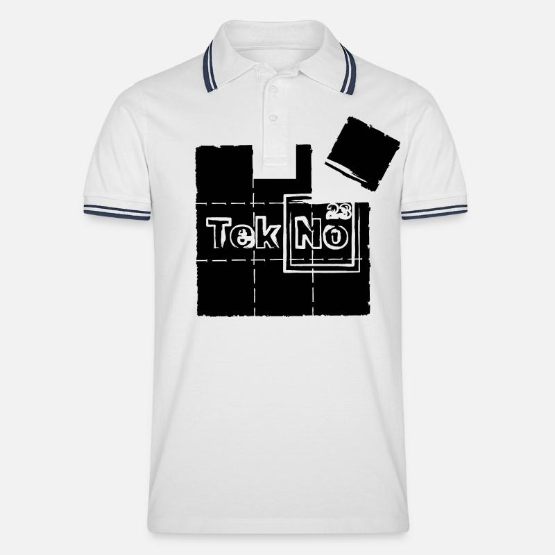 sous-main tekno 23 - Polo tipped Homme - blanc/marine