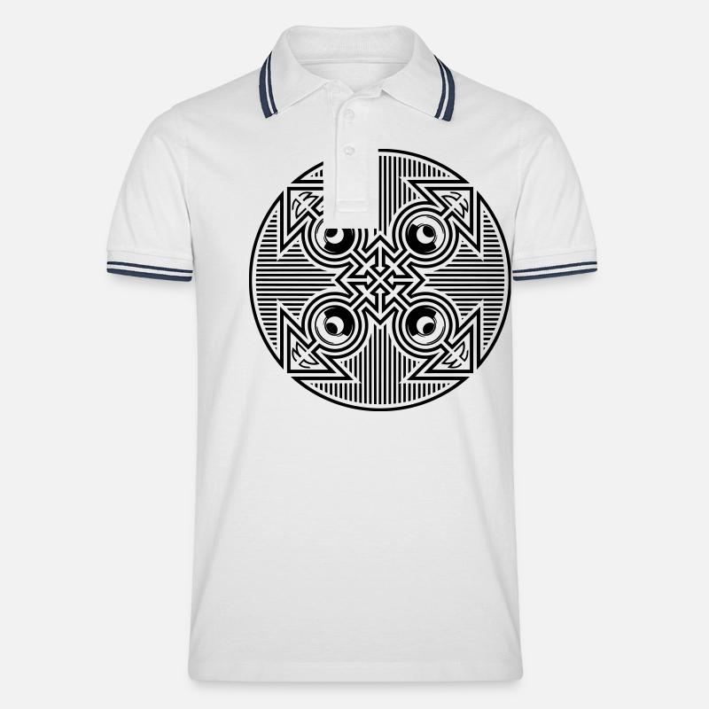 Tekno 23 arrow speaker - Männer Tipped Poloshirt - Weiß/Navy