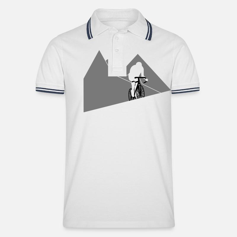 Kletterer - Männer Tipped Poloshirt - Weiß/Navy