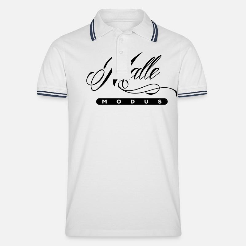 malle modus - Männer Tipped Poloshirt - Weiß/Navy