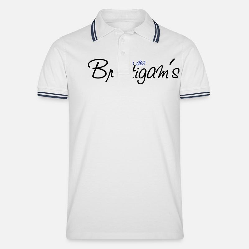 vater_des_braeutgams - Männer Tipped Poloshirt - Weiß/Navy