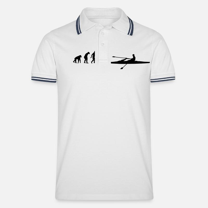 Ruderer Evolution - Männer Tipped Poloshirt - Weiß/Navy