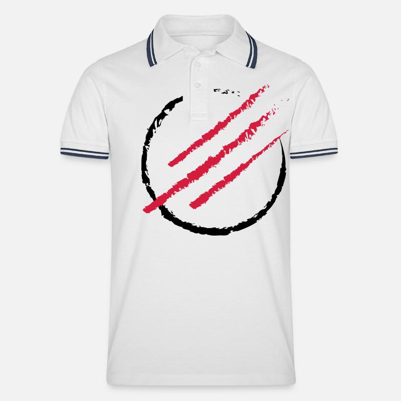 Scratch the Circle - Men's Tipped Polo Shirt - white/navy