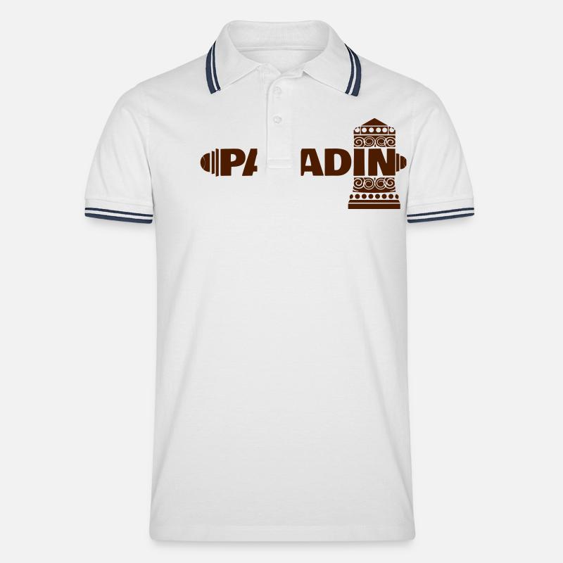 PALADIN - Männer Tipped Poloshirt - Weiß/Navy
