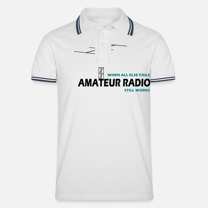 notfunk - Männer Tipped Poloshirt - Weiß/Navy
