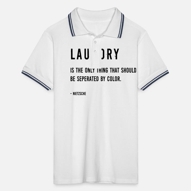 Laundry Nietzsche Quote Brain Teaser Männer Tipped Poloshirt