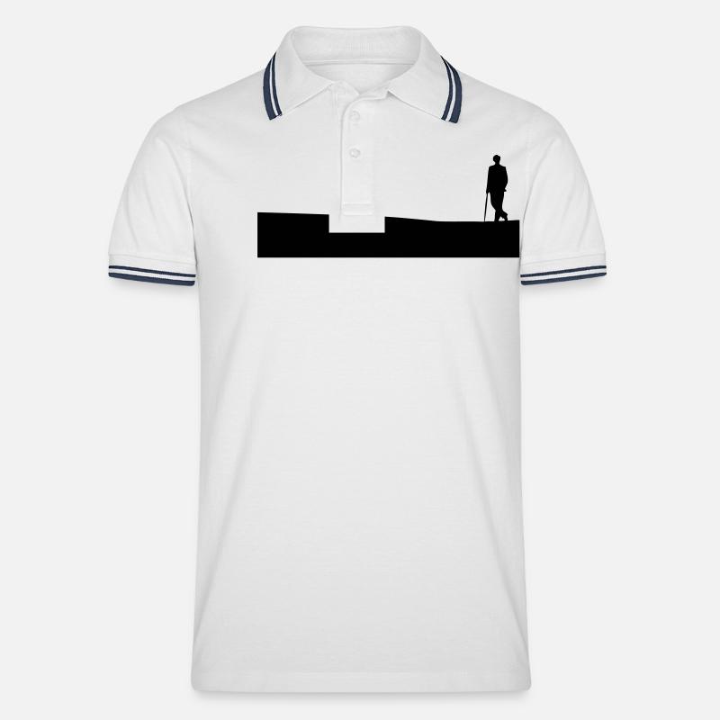 Sherlock Holmes - Männer Tipped Poloshirt - Weiß/Navy