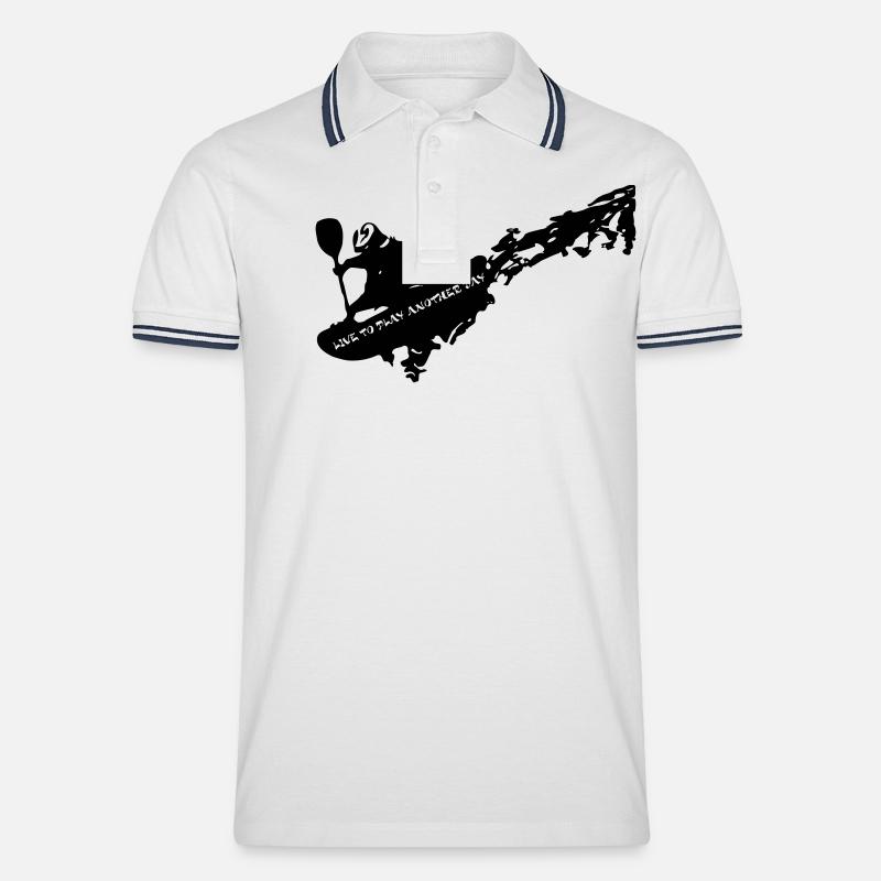 Paddler - Männer Tipped Poloshirt - Weiß/Navy