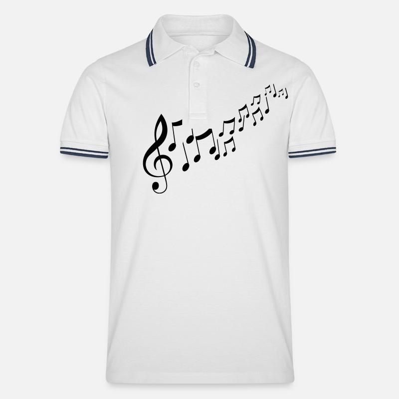 Clefs Dansante - Polo tipped Homme - blanc/marine