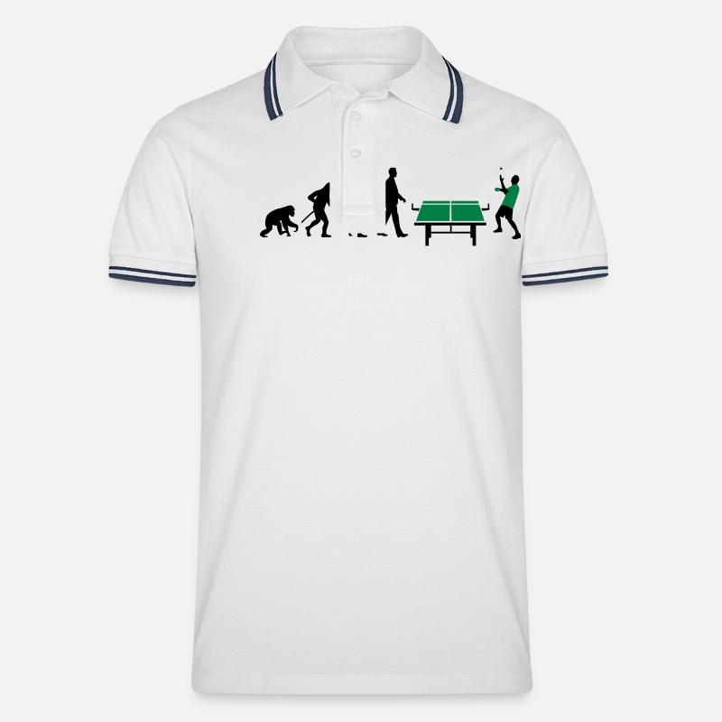 evolution_table_tennis_072012_a_2c - Men's Tipped Polo Shirt - white/navy