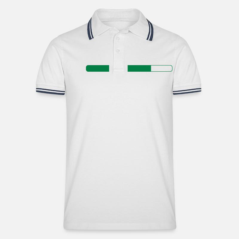 Loading, Download - Men's Tipped Polo Shirt - white/navy