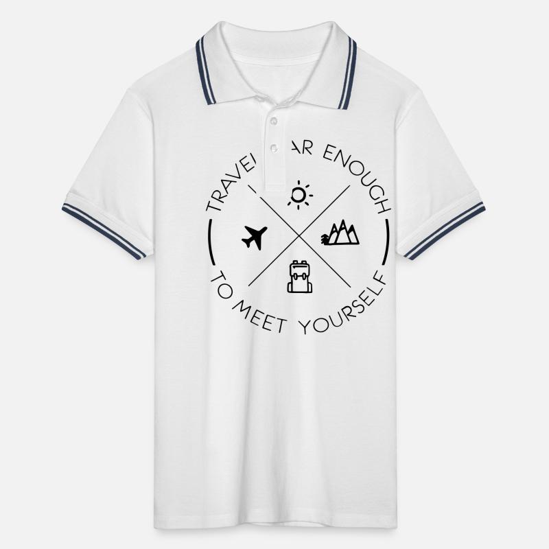 "Travel Basic" Men's Tipped Polo Shirt