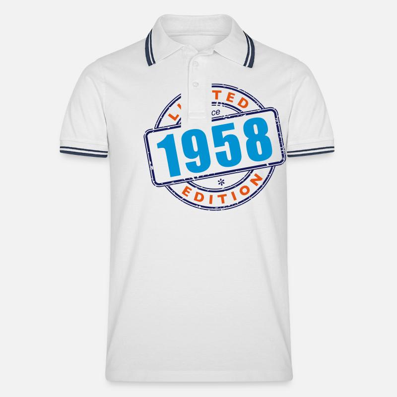 LIMITED EDITION SINCE 1958 - Männer Tipped Poloshirt - Weiß/Navy