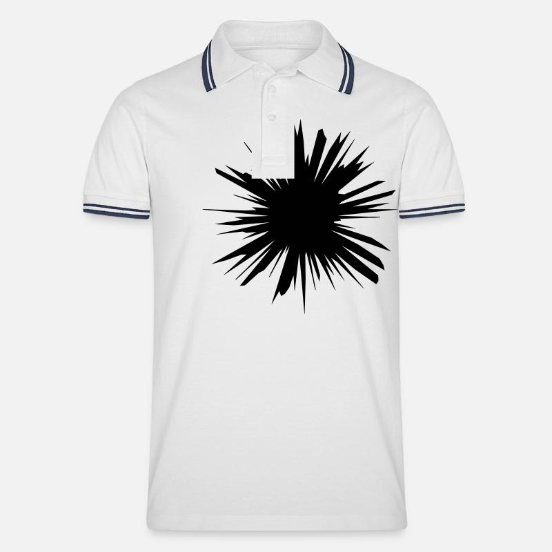 Conception de blast explosion destruction - Polo tipped Homme - blanc/marine
