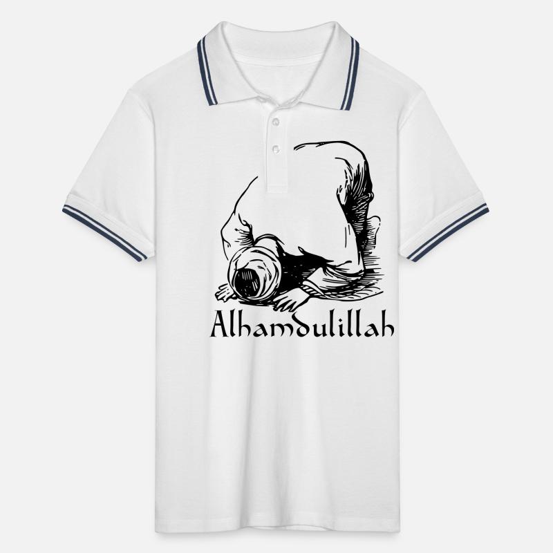 ISLAM MOSLEM ALLAH T-SHIRT Männer Tipped Poloshirt