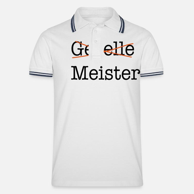 meister - Männer Tipped Poloshirt - Weiß/Navy